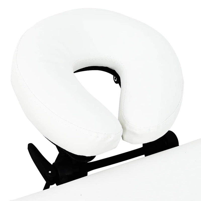 Krém Fehér Összecsukható Masszázságy 4 részes alumínium keret