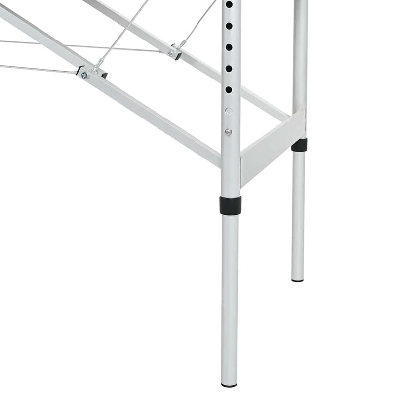 Krém Fehér Összecsukható Masszázságy 4 részes alumínium keret