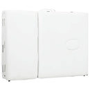 Krém Fehér Összecsukható Masszázságy 4 részes alumínium keret