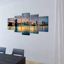Nyomtatott vászon falikép szett Brooklyn híd a folyóval 200 x 100 cm