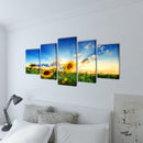 Nyomtatott vászon falikép szett napraforgó 200 x 100 cm