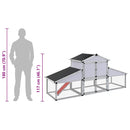 vidaXL alumínium tyúkól kifutóval és tojóládával