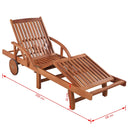 vidaXL tömör akácfa napozóágy