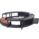 vidaXL fekete polyrattan jakuzzi-keret