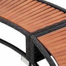 vidaXL fekete polyrattan jakuzzi-keret