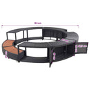vidaXL fekete polyrattan jakuzzi-keret