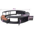vidaXL fekete polyrattan jakuzzi-keret