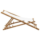 vidaXL bambusz és vászon kültéri napozószék