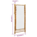 vidaXL bambusz és vászon kültéri napozószék