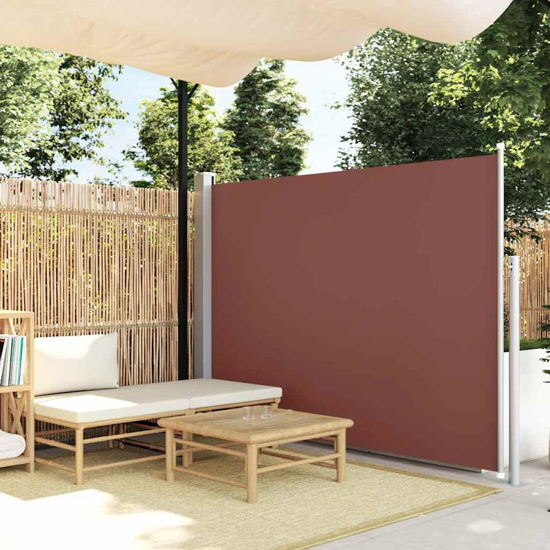 vidaXL veranda behúzható válaszfal 160 x 300 cm barna