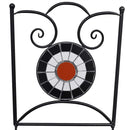 vidaXL 2 db terrakotta és fehér színű összecsukható kerámia kerti szék