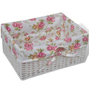 vidaXL fehér császárfa szekrény 1 fiókkal és 2 kosárral