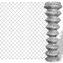 vidaXL ezüst horganyzott acél drótkerítés 15 x 1 m