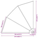 vidaXL krémszínű összecsukható erkély oldalárnyékoló 210 x 210 cm