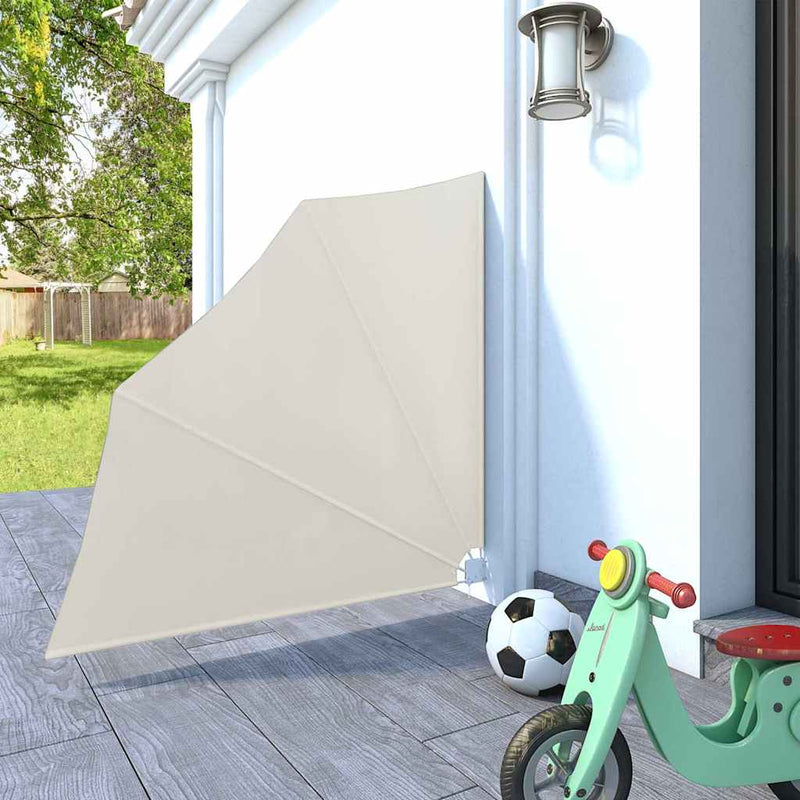 vidaXL krémszínű összecsukható erkély oldalárnyékoló 140 x 140 cm