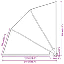 vidaXL terrakotta összecsukható erkély oldalárnyékoló 210 x 210 cm