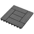 vidaXL Faszegély járólap 11 pcs Szürke 30 x 30 cm WPC