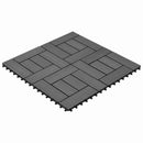 vidaXL Faszegély járólap 11 pcs Szürke 30 x 30 cm WPC
