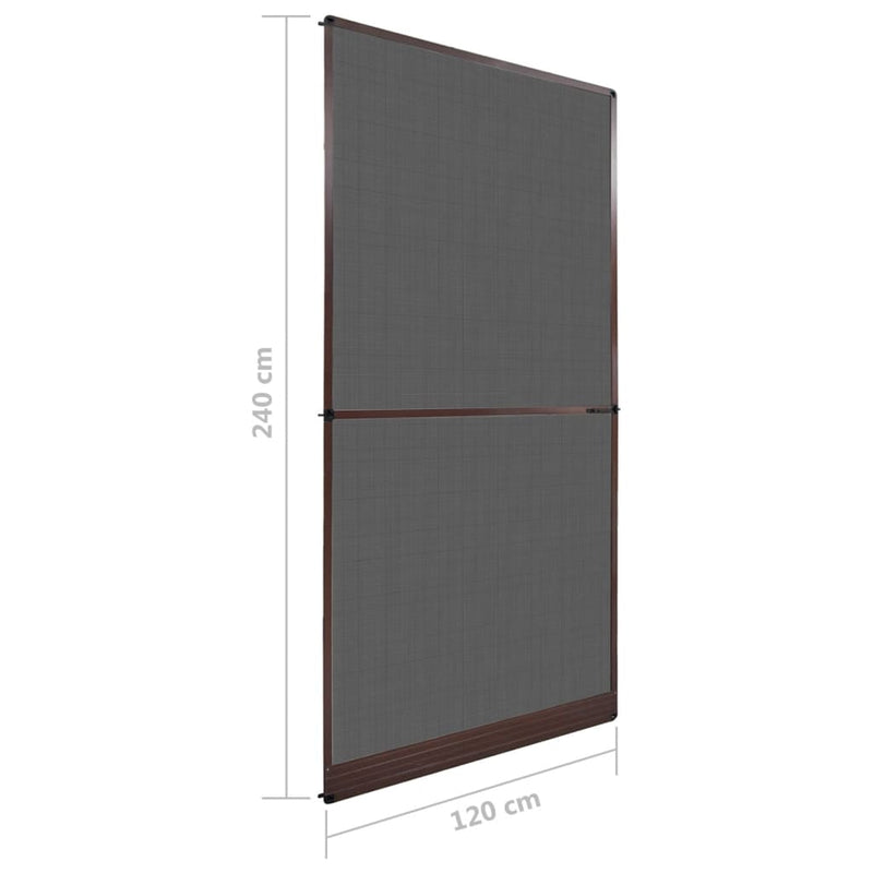 vidaXL barna zsanéros ajtó szúnyogháló 120 x 240 cm