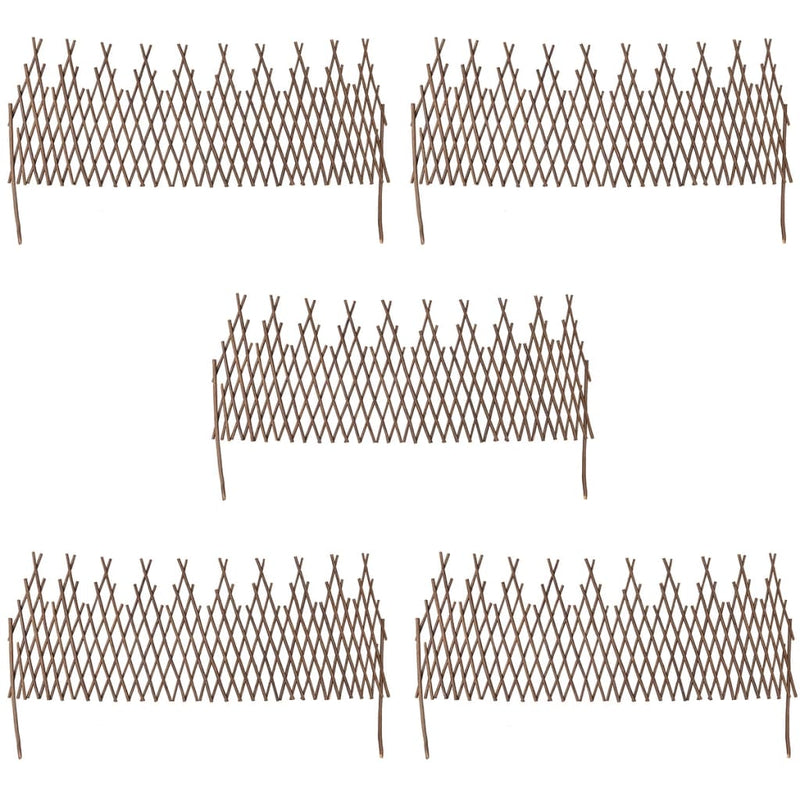vidaXL 5 darab rácsos fűzfa kerítés
