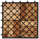 vidaXL Faszegély járólap 10 pcs Barna 30 x 30 cm Akácfa