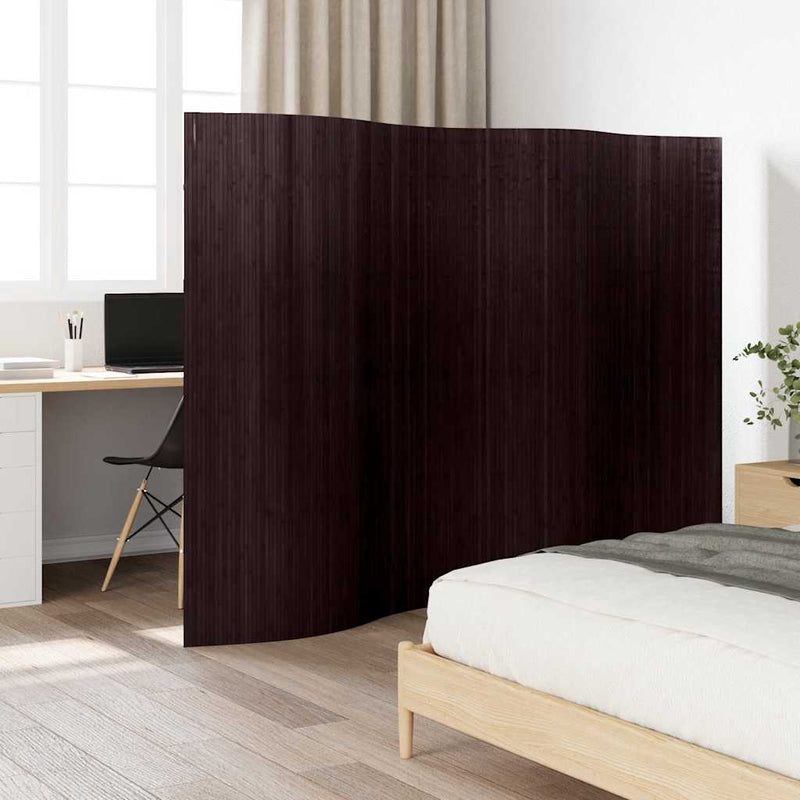 vidaXL sötétbarna bambusz paraván 250 x 165 cm