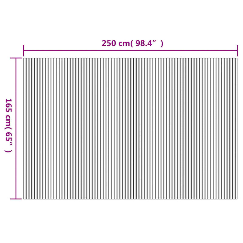 vidaXL fehér bambusz paraván 250 x 165 cm