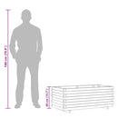 vidaXL téglalap alakú fa magaságyás 100 x 50 x 40 cm