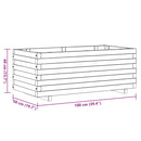 vidaXL téglalap alakú fa magaságyás 100 x 50 x 40 cm