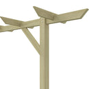 vidaXL fa kerti pergola 205 x 40 x 203 cm