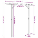 vidaXL fa kerti pergola 205 x 40 x 203 cm