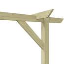 vidaXL fa kerti pergola 410 x 40 x 203 cm