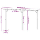 vidaXL fa kerti pergola 410 x 40 x 203 cm