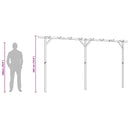 vidaXL fa kerti pergola 410 x 40 x 203 cm