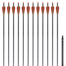 12 db standard reflex íj szénszálas nyílvesszők 30" 0,76 cm