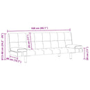 vidaXL fekete műbőr állítható kanapéágy két párnával