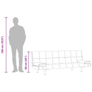 vidaXL fekete műbőr állítható kanapéágy két párnával