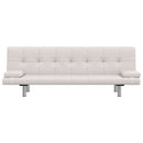 vidaXL krémfehér műbőr állítható kanapéágy két párnával