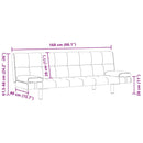 vidaXL krémfehér műbőr állítható kanapéágy két párnával