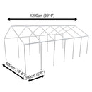 Acél váz 12 x 6 m parti sátoroknak
