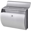 vidaXL rozsdamentes acél dupla postaláda állványon
