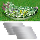 10 db hajlékony horganyzott acél gyep kerítés szett 100 x 14 cm