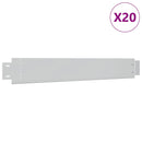 20 db hajlékony horganyzott acél gyep kerítés szett 100 x 14 cm