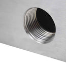 Négyszögletes rozsdamentes acél medence szökőkút 30 cm