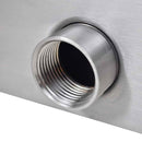 Négyszögletes rozsdamentes acél medence szökőkút LED fényekkel 30 cm