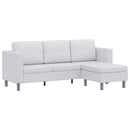 vidaXL 3 személyes fehér műbőr elemes kanapé