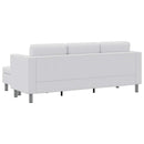 vidaXL 3 személyes fehér műbőr elemes kanapé