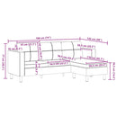 vidaXL 3 személyes fehér műbőr elemes kanapé