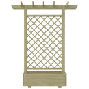 vidaXL fa virágtartó pergola 162 x 56 x 204 cm