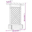 vidaXL fa virágtartó pergola 162 x 56 x 204 cm